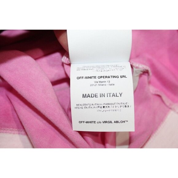 Off White Wavy X Pink Ombre T Shirt Authentic WORN 2X Original Tag Italy Women M - Picture 9 of 11